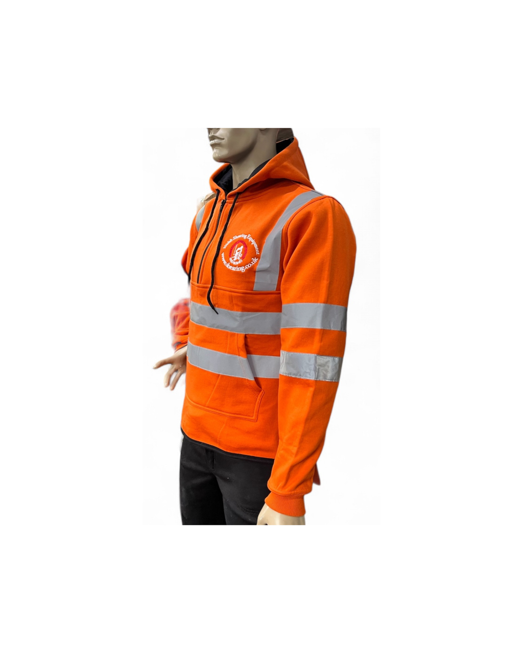 Welsh Shearing Long Back Hoodie Hi-Vis with Half Zip